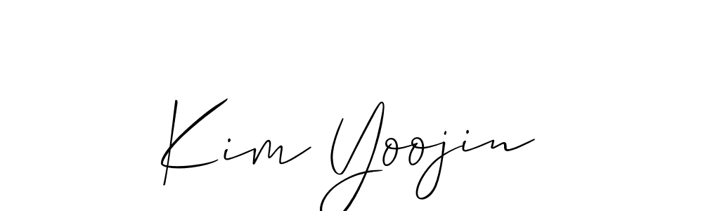 if you are searching for the best signature style for your name Kim Yoojin. so please give up your signature search. here we have designed multiple signature styles  using Allison_Script. Kim Yoojin signature style 2 images and pictures png