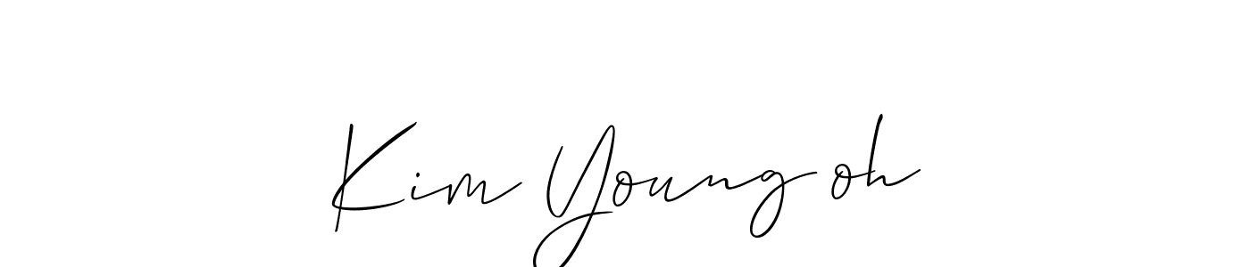 Use a signature maker to create a handwritten signature online. With this signature software, you can design (Allison_Script) your own signature for name Kim Young‑oh. Kim Young‑oh signature style 2 images and pictures png