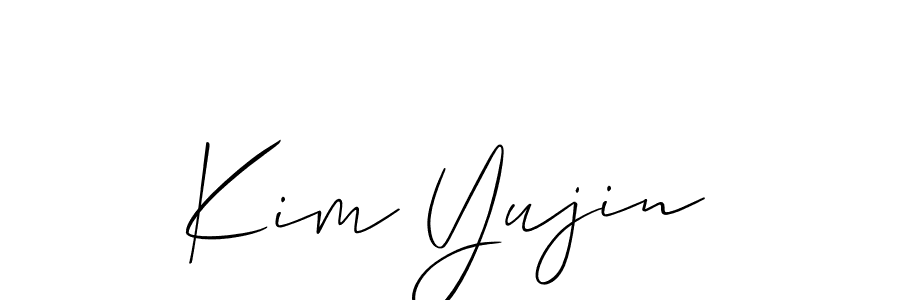 How to Draw Kim Yujin signature style? Allison_Script is a latest design signature styles for name Kim Yujin. Kim Yujin signature style 2 images and pictures png