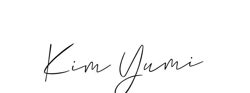 if you are searching for the best signature style for your name Kim Yumi. so please give up your signature search. here we have designed multiple signature styles  using Allison_Script. Kim Yumi signature style 2 images and pictures png