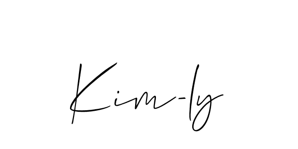 if you are searching for the best signature style for your name Kim-ly. so please give up your signature search. here we have designed multiple signature styles  using Allison_Script. Kim-ly signature style 2 images and pictures png