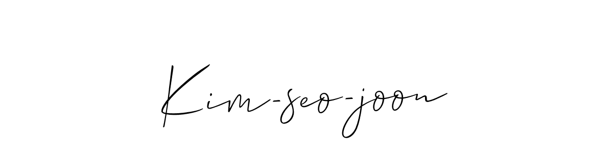 Kim-seo-joon stylish signature style. Best Handwritten Sign (Allison_Script) for my name. Handwritten Signature Collection Ideas for my name Kim-seo-joon. Kim-seo-joon signature style 2 images and pictures png