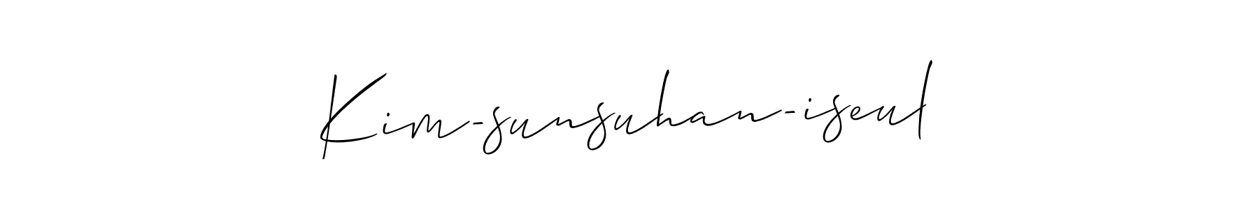 Also we have Kim-sunsuhan-iseul name is the best signature style. Create professional handwritten signature collection using Allison_Script autograph style. Kim-sunsuhan-iseul signature style 2 images and pictures png
