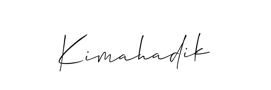 Check out images of Autograph of Kimahadik name. Actor Kimahadik Signature Style. Allison_Script is a professional sign style online. Kimahadik signature style 2 images and pictures png