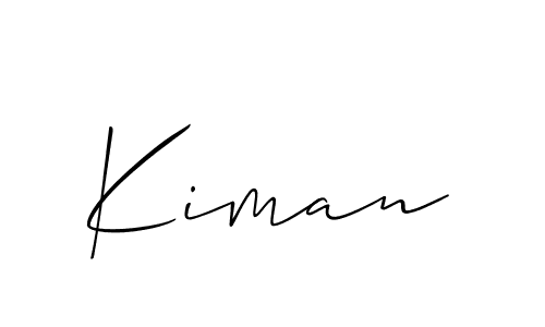 Also we have Kiman name is the best signature style. Create professional handwritten signature collection using Allison_Script autograph style. Kiman signature style 2 images and pictures png
