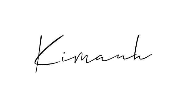 It looks lik you need a new signature style for name Kimanh. Design unique handwritten (Allison_Script) signature with our free signature maker in just a few clicks. Kimanh signature style 2 images and pictures png