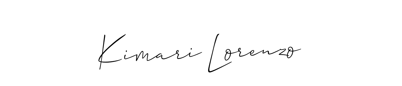 The best way (Allison_Script) to make a short signature is to pick only two or three words in your name. The name Kimari Lorenzo include a total of six letters. For converting this name. Kimari Lorenzo signature style 2 images and pictures png