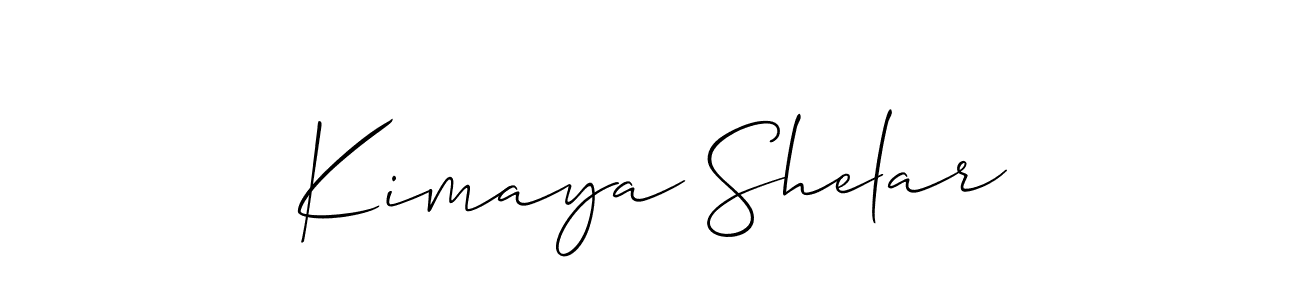 You should practise on your own different ways (Allison_Script) to write your name (Kimaya Shelar) in signature. don't let someone else do it for you. Kimaya Shelar signature style 2 images and pictures png