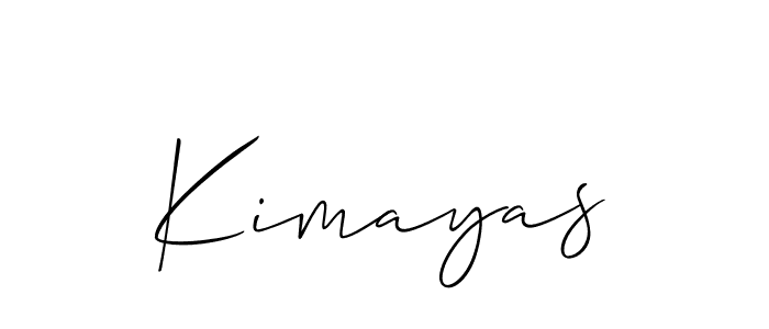 It looks lik you need a new signature style for name Kimayas. Design unique handwritten (Allison_Script) signature with our free signature maker in just a few clicks. Kimayas signature style 2 images and pictures png