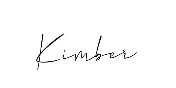 Make a beautiful signature design for name Kimber. With this signature (Allison_Script) style, you can create a handwritten signature for free. Kimber signature style 2 images and pictures png