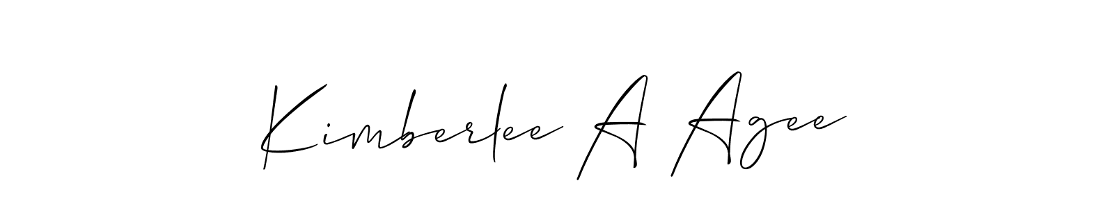 You should practise on your own different ways (Allison_Script) to write your name (Kimberlee A Agee) in signature. don't let someone else do it for you. Kimberlee A Agee signature style 2 images and pictures png
