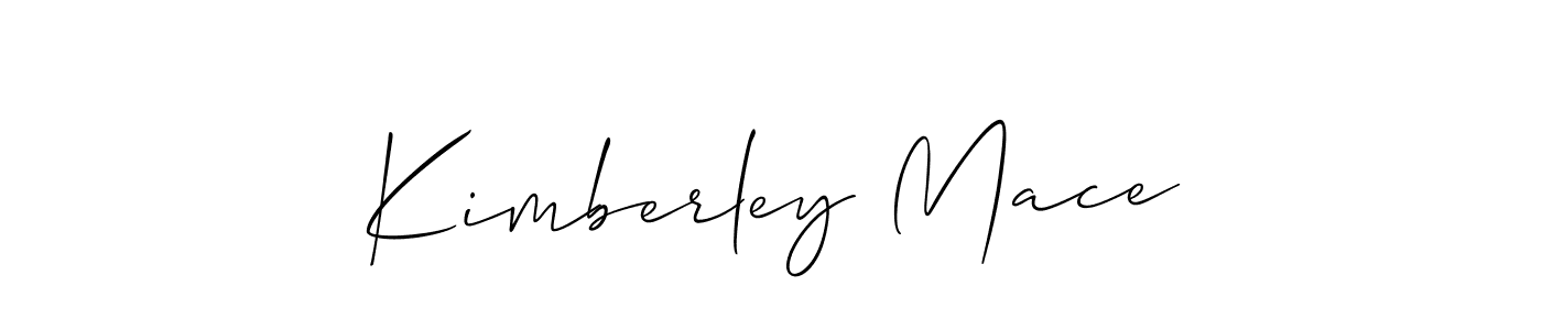 Design your own signature with our free online signature maker. With this signature software, you can create a handwritten (Allison_Script) signature for name Kimberley Mace. Kimberley Mace signature style 2 images and pictures png