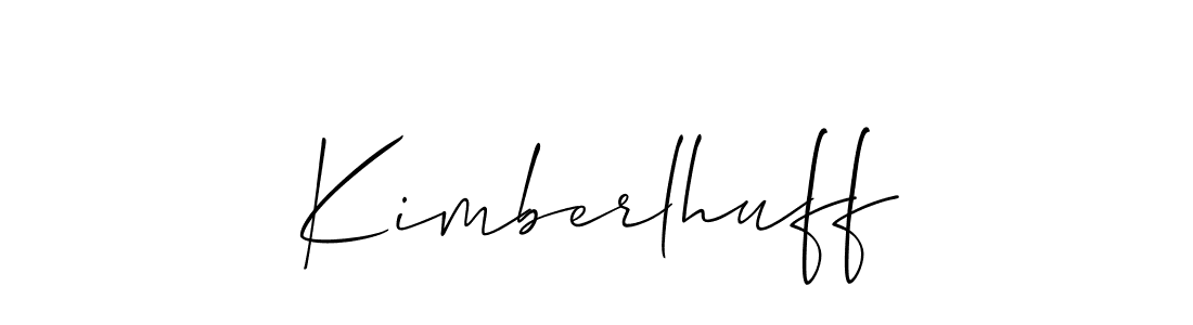 How to make Kimberlhuff signature? Allison_Script is a professional autograph style. Create handwritten signature for Kimberlhuff name. Kimberlhuff signature style 2 images and pictures png