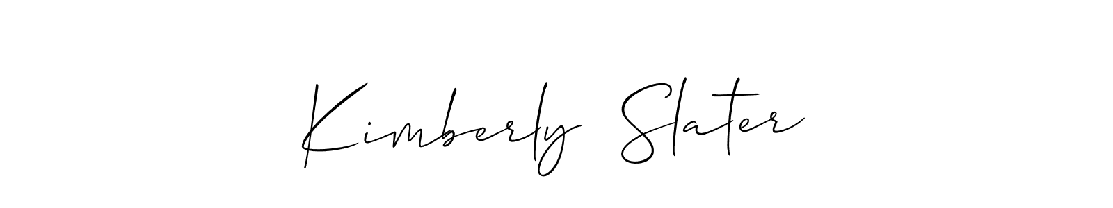 Make a short Kimberly  Slater signature style. Manage your documents anywhere anytime using Allison_Script. Create and add eSignatures, submit forms, share and send files easily. Kimberly  Slater signature style 2 images and pictures png