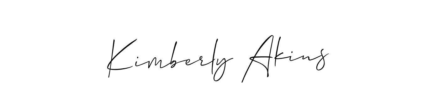 Design your own signature with our free online signature maker. With this signature software, you can create a handwritten (Allison_Script) signature for name Kimberly Akins. Kimberly Akins signature style 2 images and pictures png