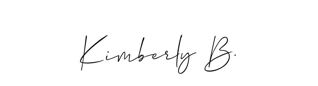 This is the best signature style for the Kimberly B. name. Also you like these signature font (Allison_Script). Mix name signature. Kimberly B. signature style 2 images and pictures png