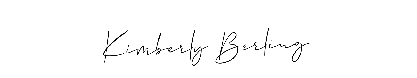 Best and Professional Signature Style for Kimberly Berling. Allison_Script Best Signature Style Collection. Kimberly Berling signature style 2 images and pictures png