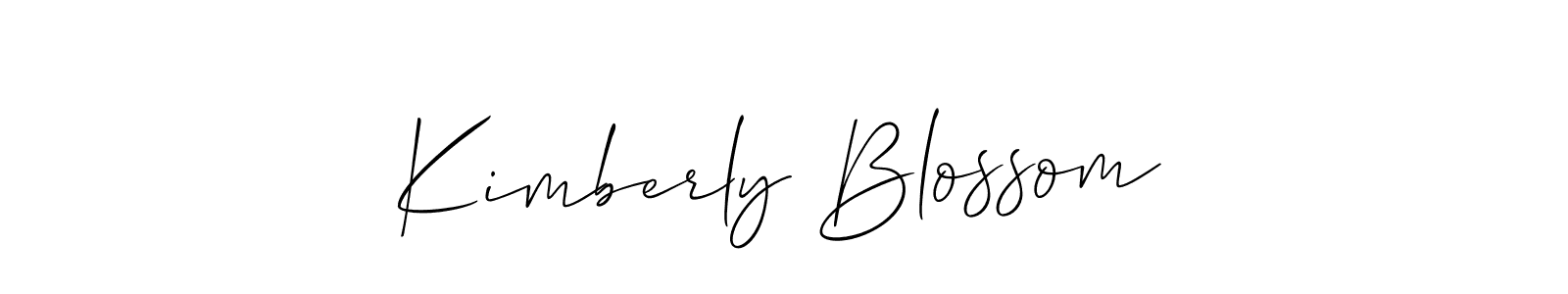 Kimberly Blossom stylish signature style. Best Handwritten Sign (Allison_Script) for my name. Handwritten Signature Collection Ideas for my name Kimberly Blossom. Kimberly Blossom signature style 2 images and pictures png