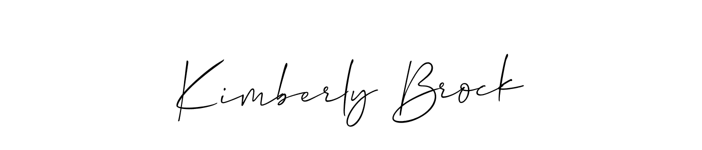 You should practise on your own different ways (Allison_Script) to write your name (Kimberly Brock) in signature. don't let someone else do it for you. Kimberly Brock signature style 2 images and pictures png