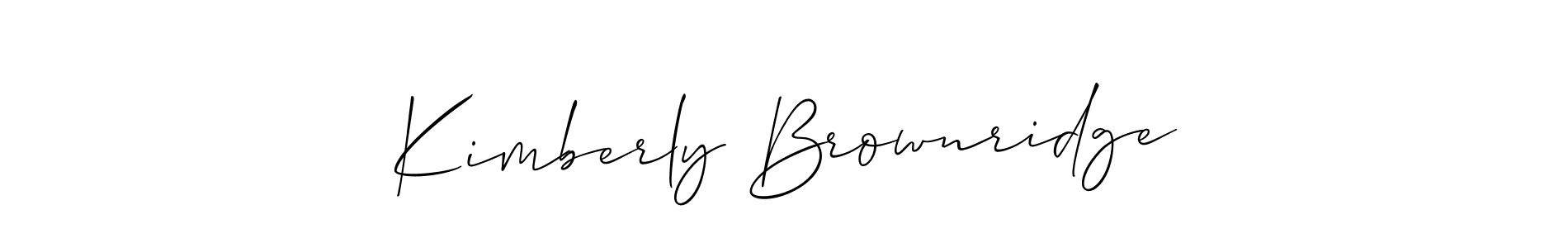 Make a short Kimberly Brownridge signature style. Manage your documents anywhere anytime using Allison_Script. Create and add eSignatures, submit forms, share and send files easily. Kimberly Brownridge signature style 2 images and pictures png