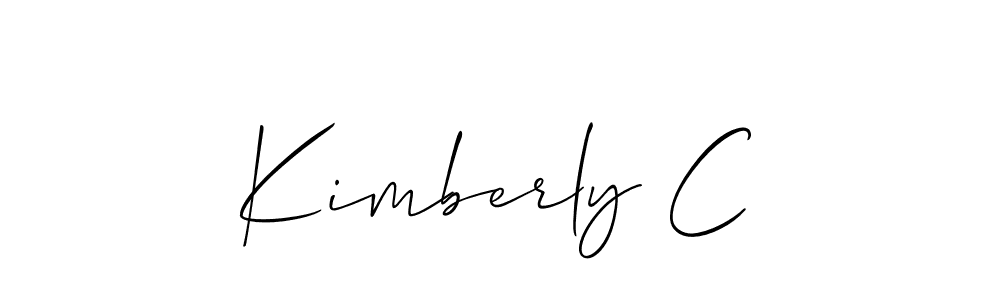 How to Draw Kimberly C signature style? Allison_Script is a latest design signature styles for name Kimberly C. Kimberly C signature style 2 images and pictures png