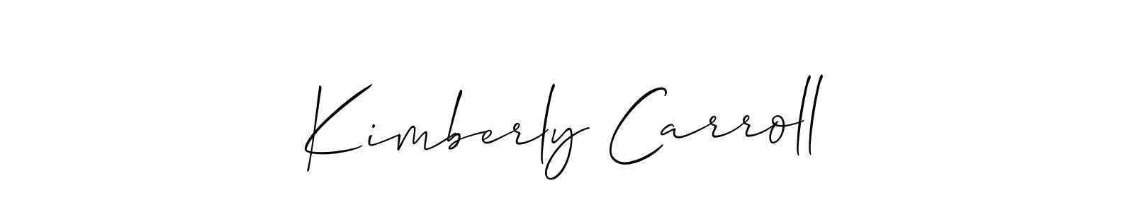 It looks lik you need a new signature style for name Kimberly Carroll. Design unique handwritten (Allison_Script) signature with our free signature maker in just a few clicks. Kimberly Carroll signature style 2 images and pictures png