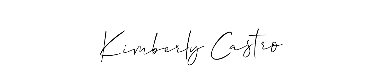 How to make Kimberly Castro name signature. Use Allison_Script style for creating short signs online. This is the latest handwritten sign. Kimberly Castro signature style 2 images and pictures png