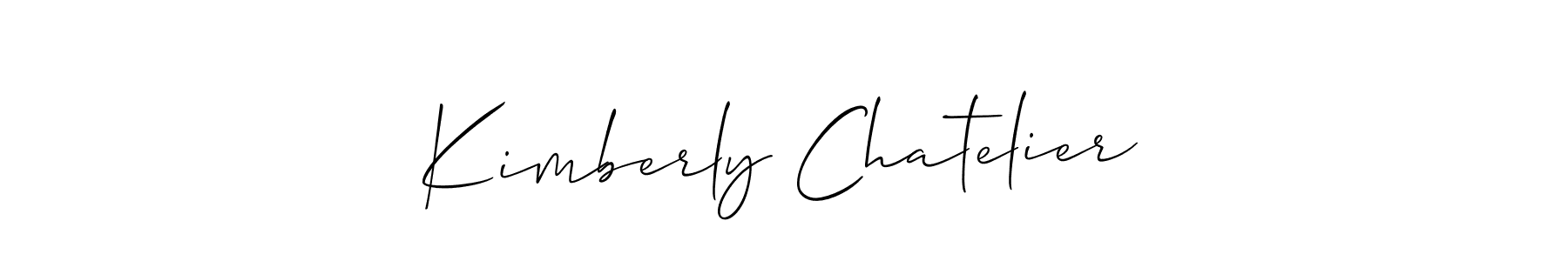 Kimberly Chatelier stylish signature style. Best Handwritten Sign (Allison_Script) for my name. Handwritten Signature Collection Ideas for my name Kimberly Chatelier. Kimberly Chatelier signature style 2 images and pictures png