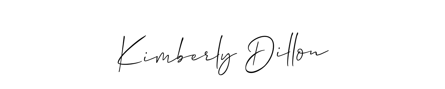 You should practise on your own different ways (Allison_Script) to write your name (Kimberly Dillon) in signature. don't let someone else do it for you. Kimberly Dillon signature style 2 images and pictures png
