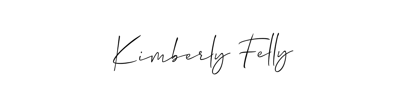 It looks lik you need a new signature style for name Kimberly Felly. Design unique handwritten (Allison_Script) signature with our free signature maker in just a few clicks. Kimberly Felly signature style 2 images and pictures png