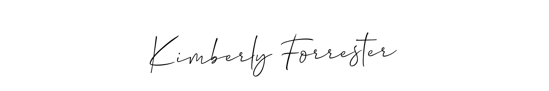 Kimberly Forrester stylish signature style. Best Handwritten Sign (Allison_Script) for my name. Handwritten Signature Collection Ideas for my name Kimberly Forrester. Kimberly Forrester signature style 2 images and pictures png