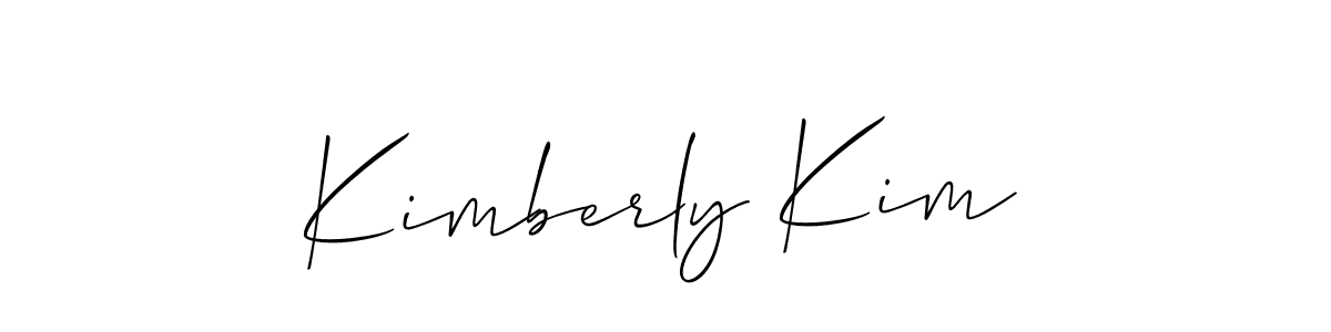 It looks lik you need a new signature style for name Kimberly Kim. Design unique handwritten (Allison_Script) signature with our free signature maker in just a few clicks. Kimberly Kim signature style 2 images and pictures png