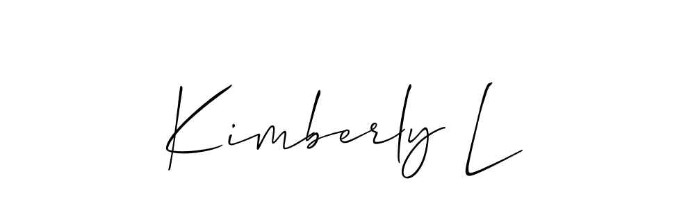 Also we have Kimberly L name is the best signature style. Create professional handwritten signature collection using Allison_Script autograph style. Kimberly L signature style 2 images and pictures png