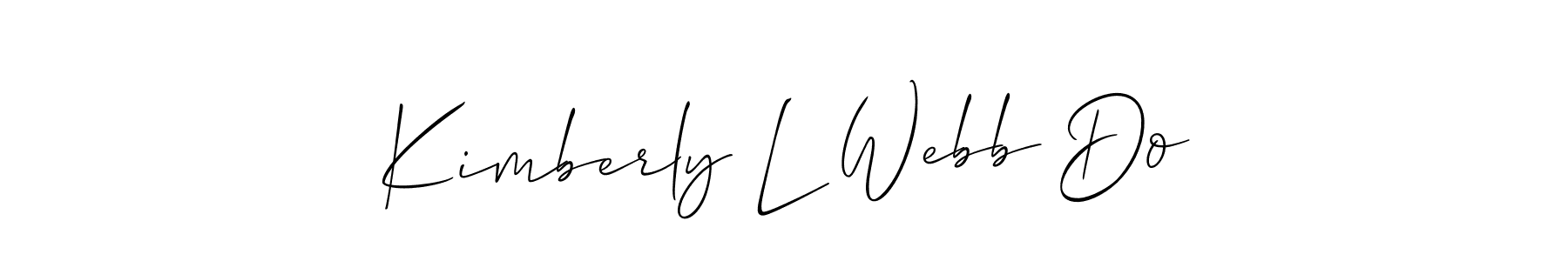 Design your own signature with our free online signature maker. With this signature software, you can create a handwritten (Allison_Script) signature for name Kimberly L Webb Do. Kimberly L Webb Do signature style 2 images and pictures png