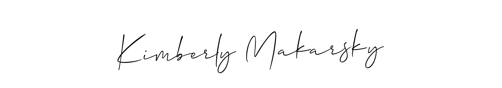 Make a beautiful signature design for name Kimberly Makarsky. With this signature (Allison_Script) style, you can create a handwritten signature for free. Kimberly Makarsky signature style 2 images and pictures png