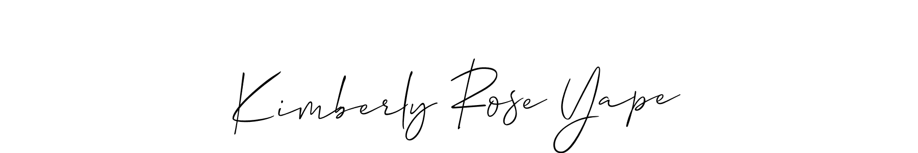 See photos of Kimberly Rose Yape official signature by Spectra . Check more albums & portfolios. Read reviews & check more about Allison_Script font. Kimberly Rose Yape signature style 2 images and pictures png