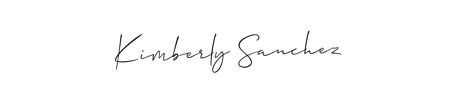 Also You can easily find your signature by using the search form. We will create Kimberly Sanchez name handwritten signature images for you free of cost using Allison_Script sign style. Kimberly Sanchez signature style 2 images and pictures png