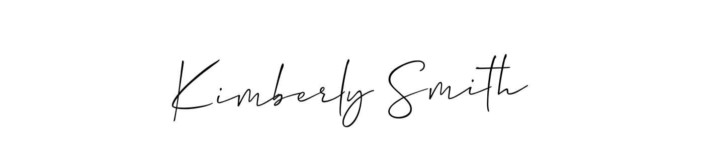 It looks lik you need a new signature style for name Kimberly Smith. Design unique handwritten (Allison_Script) signature with our free signature maker in just a few clicks. Kimberly Smith signature style 2 images and pictures png