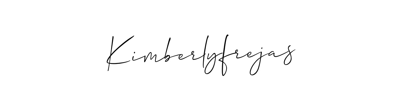 It looks lik you need a new signature style for name Kimberlyfrejas. Design unique handwritten (Allison_Script) signature with our free signature maker in just a few clicks. Kimberlyfrejas signature style 2 images and pictures png