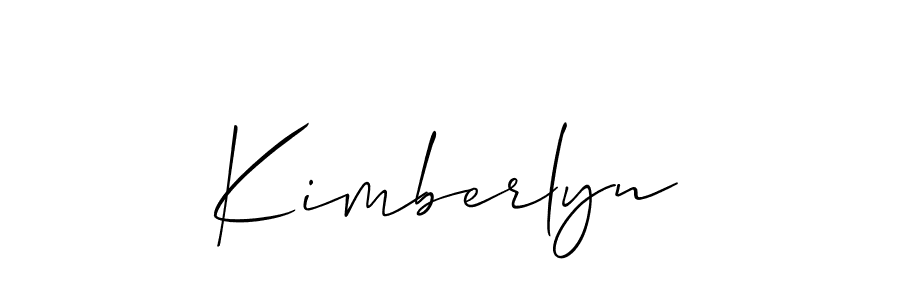 Kimberlyn stylish signature style. Best Handwritten Sign (Allison_Script) for my name. Handwritten Signature Collection Ideas for my name Kimberlyn. Kimberlyn signature style 2 images and pictures png