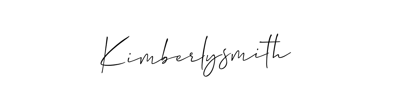 How to make Kimberlysmith name signature. Use Allison_Script style for creating short signs online. This is the latest handwritten sign. Kimberlysmith signature style 2 images and pictures png