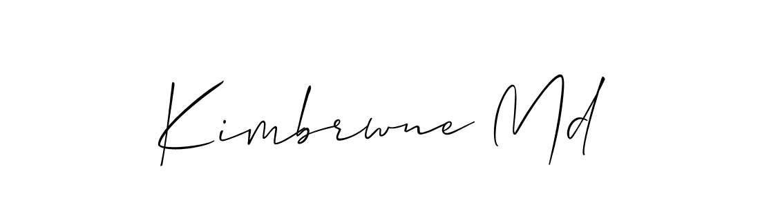 Also we have Kimbrwne Md name is the best signature style. Create professional handwritten signature collection using Allison_Script autograph style. Kimbrwne Md signature style 2 images and pictures png