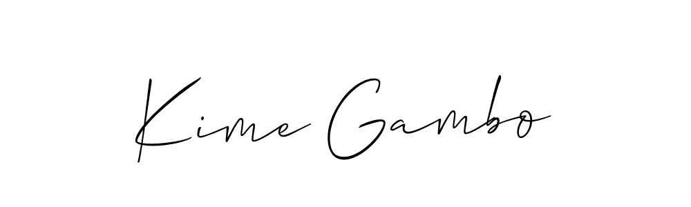 Once you've used our free online signature maker to create your best signature Allison_Script style, it's time to enjoy all of the benefits that Kime Gambo name signing documents. Kime Gambo signature style 2 images and pictures png