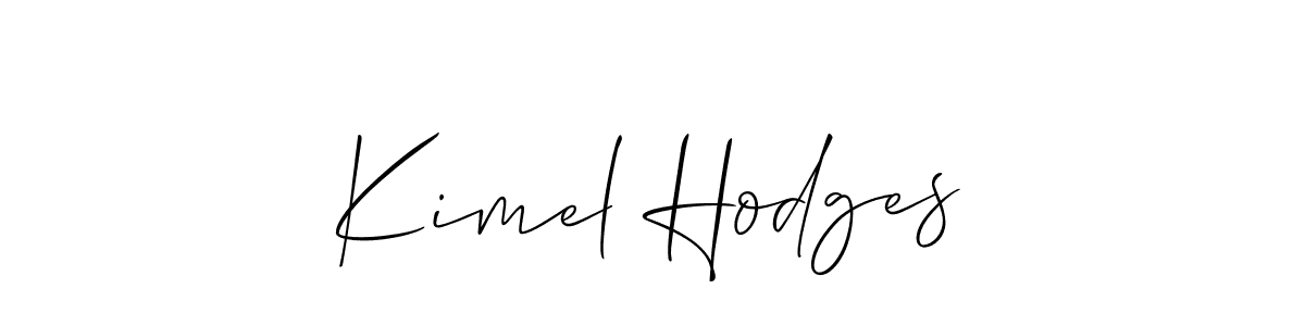 Similarly Allison_Script is the best handwritten signature design. Signature creator online .You can use it as an online autograph creator for name Kimel Hodges. Kimel Hodges signature style 2 images and pictures png