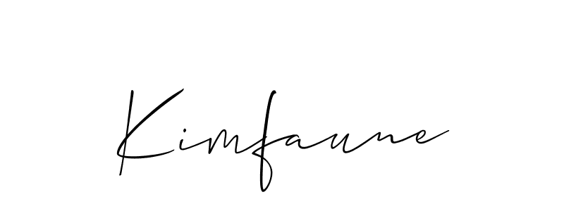 How to Draw Kimfaune signature style? Allison_Script is a latest design signature styles for name Kimfaune. Kimfaune signature style 2 images and pictures png