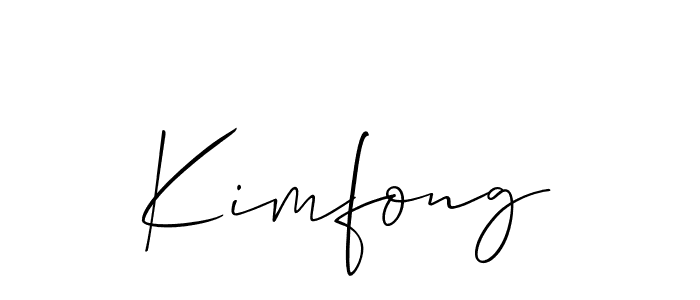 Allison_Script is a professional signature style that is perfect for those who want to add a touch of class to their signature. It is also a great choice for those who want to make their signature more unique. Get Kimfong name to fancy signature for free. Kimfong signature style 2 images and pictures png