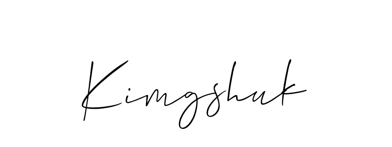 Design your own signature with our free online signature maker. With this signature software, you can create a handwritten (Allison_Script) signature for name Kimgshuk. Kimgshuk signature style 2 images and pictures png