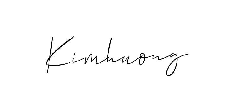 How to make Kimhuong signature? Allison_Script is a professional autograph style. Create handwritten signature for Kimhuong name. Kimhuong signature style 2 images and pictures png