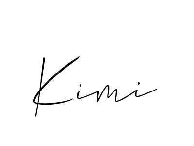 You should practise on your own different ways (Allison_Script) to write your name (Kimi) in signature. don't let someone else do it for you. Kimi signature style 2 images and pictures png