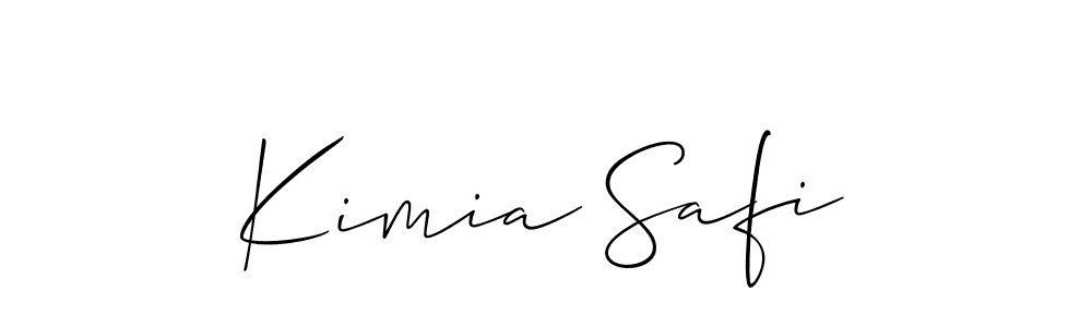 Make a beautiful signature design for name Kimia Safi. With this signature (Allison_Script) style, you can create a handwritten signature for free. Kimia Safi signature style 2 images and pictures png